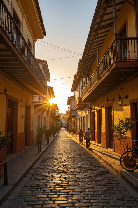 Golden hour magic on historic Calle Crisologo in Vigan, Philippines. ✨ Explore the Spanish colonial architecture and cobblestone streets of this UNESCO World Heritage Site. #Vigan #Philippines #Travel Vigan Philippines Aesthetic, Manila Philippines Aesthetic, Calle Crisologo Vigan, Philippine Street, Vigan Philippines, Travel Philippines, Lamp Posts, Antique Lamp, Cobblestone Streets