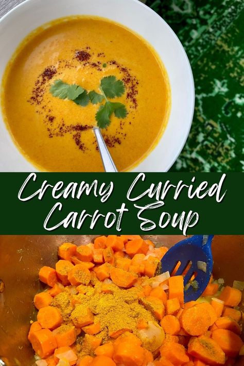 Carrot Cardamom Soup, Curried Carrot Ginger Soup, Carrot Coconut Curry Soup, Carrot Chicken Soup, Thai Carrot Ginger Soup, Curry Carrot Soup Recipes, Dairy Free Carrot Soup, Curried Soup Recipes, Carrot Soup With Coconut Milk