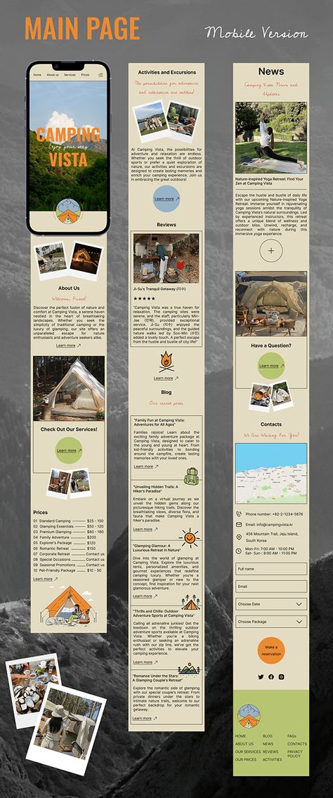 Korean camping UX/UI design Korean Camping, Design Ui, Camping Experience, Ux Ui, Tropical Vacation, Ui Ux Design, Freelancing Jobs, Ui Design, The Great Outdoors