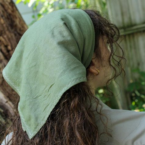 Look what I just found on Depop 🙌 https://depop.app.link/qbPTC18hlpb Muted Green, Hair Scarf, Handmade With Love, Scarf Hairstyles, Making Out, I Dress, With Love, Dreadlocks, Stitching