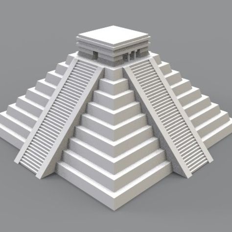 Pyramid Project Ideas, Pyramid Project, Aztec Architecture, 3d Pyramid, Aztec Pyramids, Mayan Temple, Instruções Origami, Sand Sculptures, Ideas Minecraft