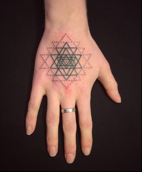 sri yantra handpoked tattoo Shri Yantra Tattoo, Sri Yantra Meaning, Sri Yantra Tattoo, Yantra Mandala, Yantra Tattoo, Shri Yantra, Gold Tattoo, Skeleton Hand Tattoo, Sri Yantra