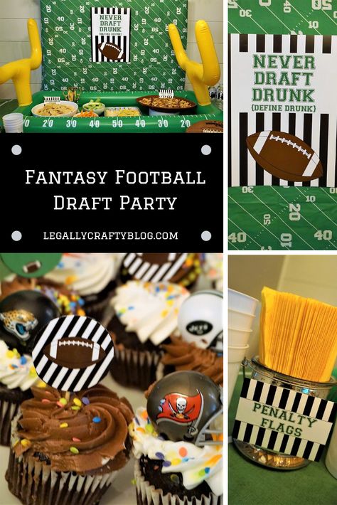 Fantasy Draft Party, Cricut Banners, Easy Football Snacks, Fantasy Football Party, Football Draft Party, Fantasy Football Draft Party, Football Themed Party, Fantasy Draft, Game Day Quotes