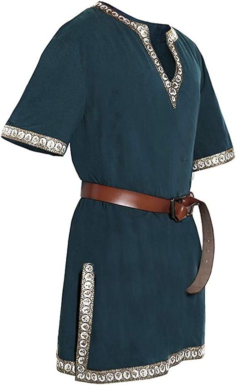 Amazon.com: Taoliyuan Mens Medieval Costume Halloween Renaissance Tunic Viking Knight Pirate Vintage Warrior LARP Shirts : Clothing, Shoes & Jewelry Medieval Knight Costume, Costume Chevalier, Scottish Costume, Mens Tunic, Medieval Tunic, Viking Tunic, Viking Shirt, Knight Costume, Halloween Top