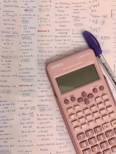 Pink Chemistry Aesthetic, Pink Math Aesthetic, Math Revision, Stem Aesthetic, Pink Calculator, Chemistry Engineering, Studying Stationary, Studying Life, Academic Motivation