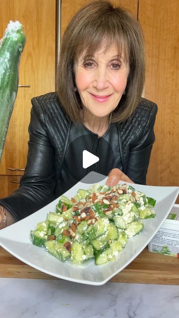 Rose Reisman on Instagram: "Jumped onto the smashed cucumber salad train, and it’s delicious! A great refreshing salad for summer.

Give it a shot and let me know what you think. Recipe ⬇️

INGREDIENTS 
1 1/2 lb English cucumbers or baby cucumbers 
1/4 tsp salt 
1/3 cup almonds 
3 oz feta cheese 
2 tbsp olive oil 
2 tbsp lemon juice 
1/4 cup chopped basil 

INSTRUCTIONS 
1.  Cut cucumber width wise into 4” long pieces. Cut each piece in half lengthwise. 
2. Place in large baggie or reusable bag and gently smash with mallet or first just until skin begins to crack. Don’t over smash. 
3. Cut smashed cucumber into bite sized pieces.
4. Add to bowl with salt and let rest 5 minutes. Drain any excess liquid. 
5. Toast almonds, then chop. 
6. Meanwhile mash feta cheese in bowl, add olive oil, lem Smashed Cucumber Salad With Feta, Smashed Cucumber, Baked Pear, Salad For Summer, Smashed Cucumber Salad, Cucumber Salads, Baked Pears, Quinoa Rice, Salad With Feta