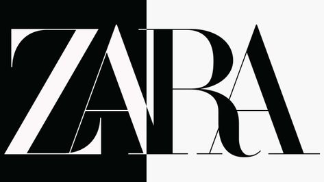 The controversial design reflects the evolution of fashion branding. But would it have killed Zara to add just a little more space between the letters? Zara Logo, Sans Serif Logo, Serif Logo, Holiday Fonts, Logo Redesign, Evolution Of Fashion, Big Design, Zara New, Skirt Shoes