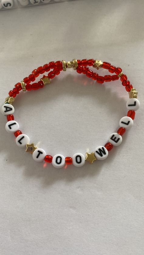 Eras Tour Red Bracelet, Red Eras Tour Bracelets, Funny Eras Tour Bracelet Ideas, All Too Well Bracelet Taylor Swift, Eras Bracelet Ideas Funny, All Too Well Friendship Bracelet, Eras Tour Bracelet Ideas Funny, Eras Tour Bracelets Ideas Funny, Funny Eras Tour Bracelets