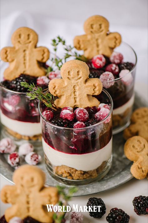 As one large cheesecake or individual portions, this simple, No-Bake White Chocolate Cheesecake with Mulled Wine Fruit Recipe from @bakedbree featuring Walker's Shortbread is great for holiday gatherings. #WorldMarket History Of Gingerbread, Large Cheesecake, White Chocolate Cranberry Cheesecake, Gingerbread Truffles, Baked White Chocolate Cheesecake, Lemon Glaze Recipe, Gingerbread Cheesecake, Walkers Shortbread, Cranberry Cheesecake