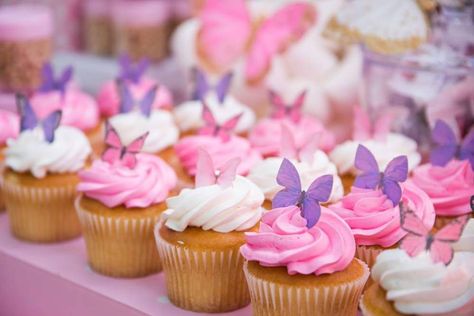 Butterfly Themed Birthday Party Dessert Tables, 2nd Birthday Party Butterfly Theme, Butterfly Birthday Party Decorations Dessert Tables, Butterfly And Flower Birthday Party, Butterfly 3rd Birthday Party, Flower And Butterfly Birthday Theme, Butterfly Baby Shower Food Ideas, Butterfly Dessert Ideas, Butterfly Birthday Food Ideas