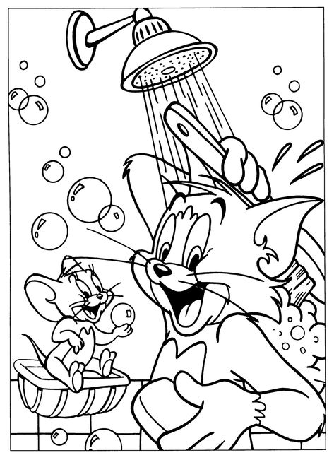 colorir tom e jerry Tom A Jerry, Cartoon Coloring, Online Coloring Pages, Cartoon Coloring Pages, Disney Coloring Pages, Cool Coloring Pages, Coloring Pages To Print, Coloring Book Art, Cute Coloring Pages