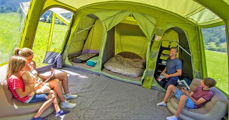 Best Family Tent, Zelt Camping, Camping Bedarf, Tunnel Tent, Camping Diy, Vans Girl, Family Tent Camping, Family Tent, Camping Checklist