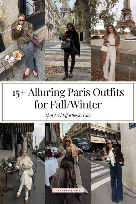 Looking for Parisian-inspired outfit ideas for fall and winter? Discover 15+ effortlessly chic Paris outfits for fall and winter that blend cozy layers, chic silhouettes, and timeless Parisian style. These Paris outfit ideas are the perfect mix of casual and sophisticated. Explore how to nail that effortless Parisian charm with winter outfit ideas designed for both style and warmth. Pin these stunning looks now for your ultimate fall and winter style inspo! #ParisOutfits #ParisianStyle February In Paris Outfit, Monterey California Outfits Winter, Florence Outfits Winter, Fall Outfits Layering, Winter Paris Outfits Cold Weather, Milan Outfits Winter, Madrid Winter Outfits, Outfits For 50 Degree Weather, Winter Paris Outfits