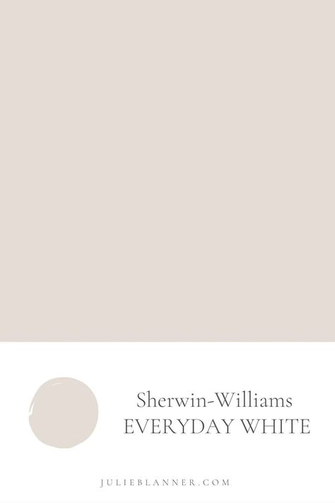 Sherwin Williams Everyday White White Sherwin Williams, Twins Bedroom, Warm Neutral Paint Colors, Sherwin Williams White, Off White Paints, House Color Palettes, Neutral Paint Colors, Sherwin Williams Paint Colors, Kitchen Paint Colors