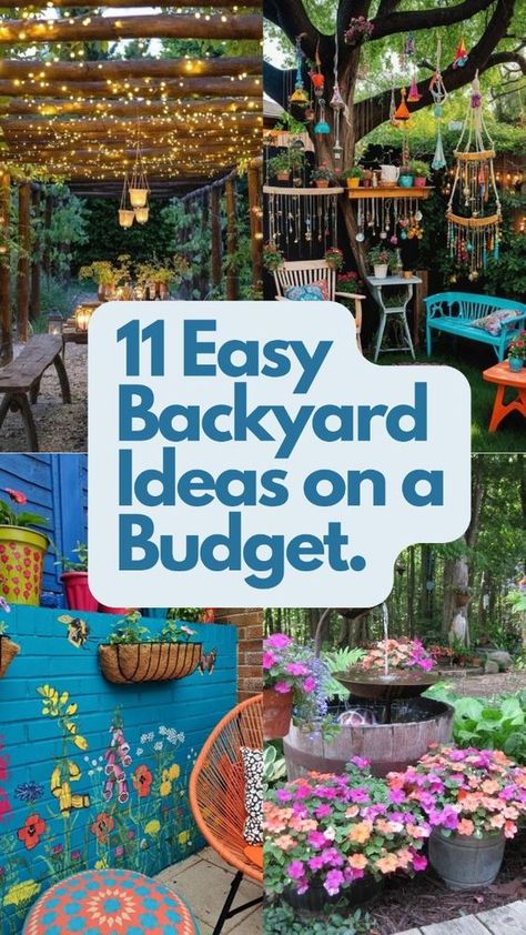 Who says a backyard oasis has to come with a hefty price tag? Fear not, fellow outdoor enthusiast! This guide is packed with easy backyard ideas on a budget that will craft a backyard oasis that caters to your every mood — a peaceful retreat, a bustling entertainment zone, or a whimsical escape from the everyday Creating A Backyard Oasis, Peaceful Backyard Ideas, Easy Cheap Backyard Ideas, Diy Yard Ideas On A Budget, Small Backyard Oasis On A Budget, Easy Backyard Ideas On A Budget, Diy Backyard Ideas On A Budget, Back Patio Ideas On A Budget, Small Backyard Oasis