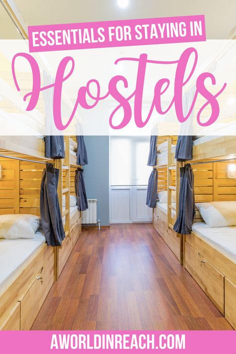 Planning a stay in a hostel? Make sure these essentials are included on your hostel packing list! / hostel packing list / hostel essentials / what to pack when staying in a hostel / things to bring when staying in a hostel / everything you need for a hostel / what to bring to a hostel Hostel Essentials, Hostel Packing, 10 Essentials, International Travel Tips, Vacation Planning, Budget Travel Tips, Travel Pins, Budget Planning, Packing Tips For Travel