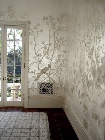 Smart Tiles, With Wallpaper, Chinoiserie Wallpaper, Chinoiserie Chic, Beautiful Wall, Wall Paint, 인테리어 디자인, My Dream Home, Chinoiserie