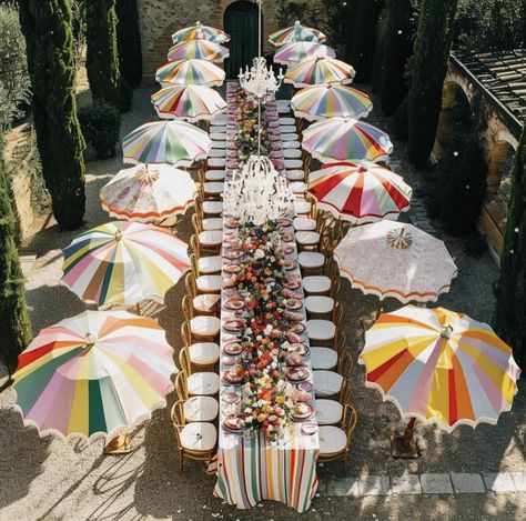 Soiree Ideas, Udaipur Wedding, Hot Air Balloon Wedding, Colour Party, Modern Surrealism, Umbrella Design, Modern Wedding Decor, Flower Cart, Wedding Set Up