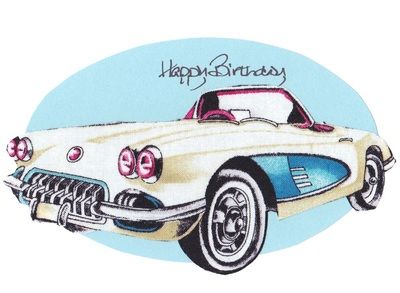 Corvette Corvette Birthday, Fabric Greeting Cards, Birthday Wishes Greeting Cards, Birthday Wishes Greetings, Husband Card, Handmade Greeting Cards, Special Cards, Handmade Fabric, Special People