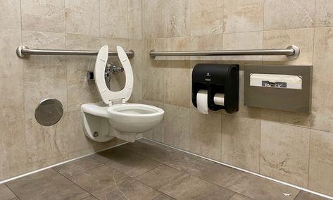 What is the Standard Size of a Bathroom Stall? Toilet Dimensions, Public Restroom Design, Ada Restroom, Stall Flooring, Bathroom Stalls, Ada Bathroom, Bathroom Stall, Bathroom Dimensions, Bar Dimensions