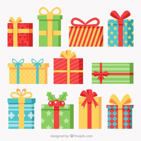 Christmas Gift Box Design, Christmas Present Illustration, Christmas Present Vector, Christmas Gift Vector, Gift Illustration, Chirstmas Gift, Gift Box Design, Cute Christmas Gifts, Xmas Presents