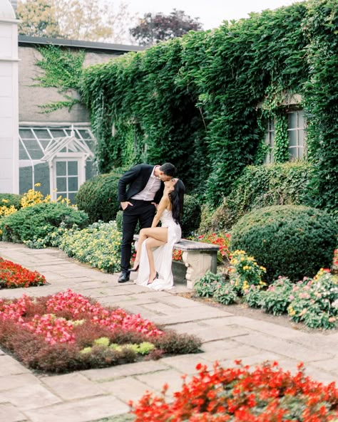 I love the look of this gorgeous engagement session! This garden was incredible to shoot in, and I love all the tones and colours! This truly was such a magical shoot! #emilymichelson #photography #beauty #style #fashion #engagement #cute #photoshoot #garden Bridgerton Engagement Shoot, Couple Photoshoot Garden, Rose Garden Engagement Photos, Filoli Gardens Photoshoot, December Couple, Engagement Photos Garden, Garden Engagement Pictures, Garden Engagement Shoot, Photoshoot Garden