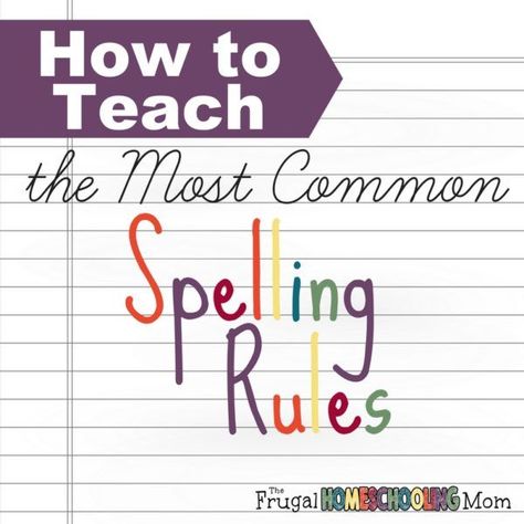 Teaching the Most Common Spelling Rules Teaching Spelling Rules, Teaching Spelling Words, Spelling Help, Rules For Kids, Phonics Rules, Teaching Spelling, Spelling Rules, Grade Spelling, Learn To Spell