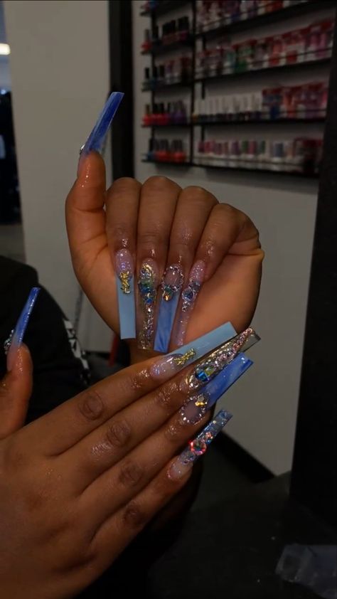 Birthday Xl Nails, Long Acyrilics Nails, Acyrilics Nails, Birthday Nails Black, Xl Nails, Long Acrylic Nail, Long Acrylic Nail Designs, Diy Acrylic Nails, Drip Nails