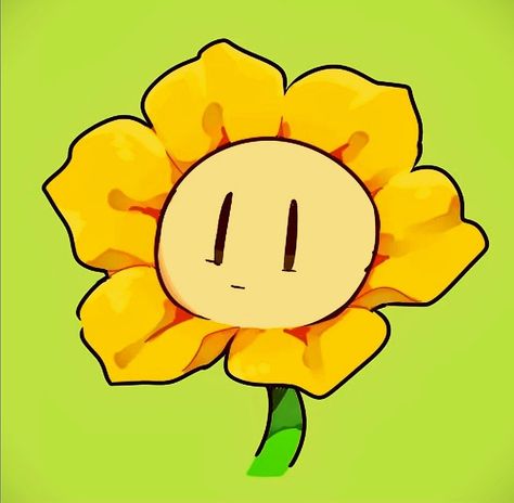 Flowey The Flower Fanart, Flowey Undertale Fanart, Flowey Fanart, Undertale Flowey, Flowey The Flower, The Language Of Flowers, Make Avatar, Sans Cute, Art Corner