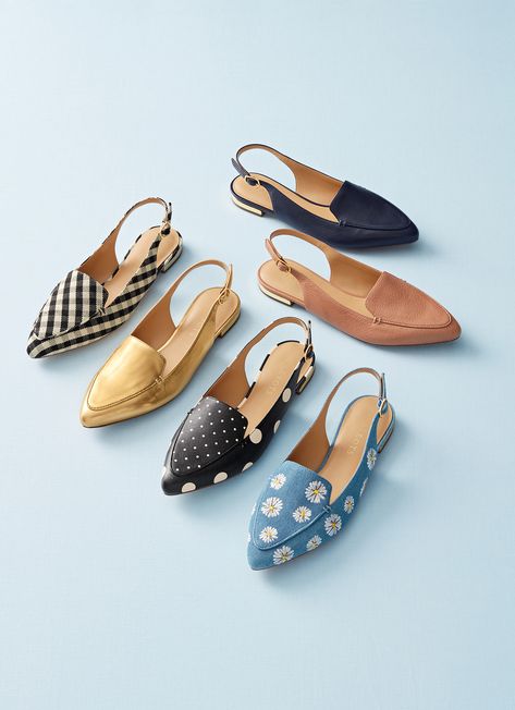 The perfect springtime shoe. | Talbots Shoes Spring Flat Slip-ons, Shoes Sale, Classic Flat Lace-up Shoes For Spring, Classic Spring Flat Lace-up Shoes, Elegant Spring Flats With Stitched Sole, Chic Flat T-strap Sandals For Spring, Casual Weekend Style, Glass Shoes, Trending Womens Shoes