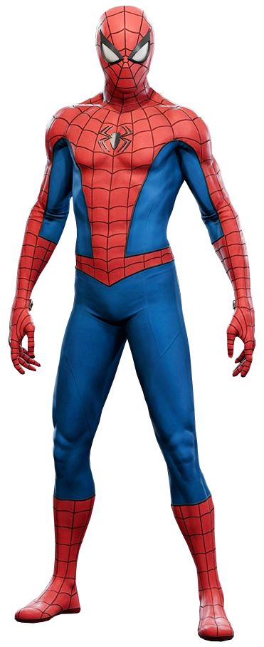 The Classic Suit (Repaired) is a suit players can use in Marvel's Spider-Man. Players start the game using this "Classic Suit", but it becomes damaged during The Main Event, the first mission. After completing the mission Something Old, Something New, players can use this version of the suit again if they choose, but it will cost 2 Backpack Tokens and 2 Crime Tokens. 1 Characteristics 1.1 Appearance 1.2 Suit power 2 Original appearance 3 Gallery The Classic Suit follows a blue and red color ... Spiderman Classic, Man Full Body, Mod Suits, Spiderman Suits, Spiderman Ps4, Spiderman Costume, Naruto And Sasuke Wallpaper, Something Old Something New, Young Avengers