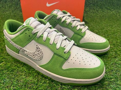 Size 9.5 - Nike Dunk Low Safari Swoosh - Chlorophyll  | eBay Sb Dunk Low, Nike Sb Dunks Low, Mens Nike Shoes, Nike Dunk Low, Dunk Low, Shoes Trainers, Nike Sb, Nike Dunk, Nike Dunks