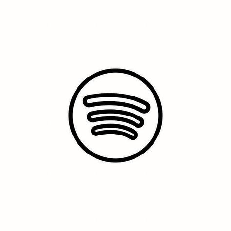 White And Black Spotify Icon, White App Icon Spotify, White Icon Spotify, All Apps Icon White, White Ios Icons Aesthetic, White And Black Icons For Apps, White Minimalist App Icons, White Widgetsmith Icon, Minimalist Iphone Icons