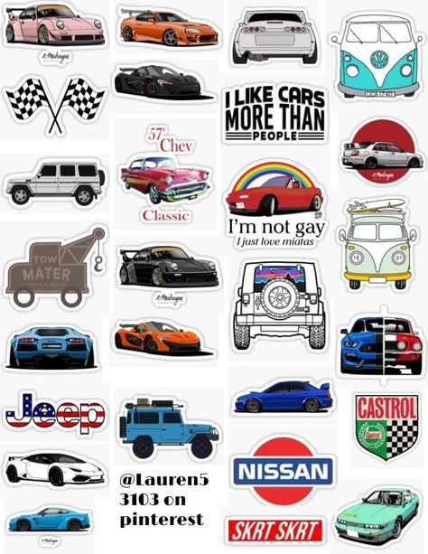 Cars Phone Case, Car Stickers Printable, Cars Stickers Printable, Retro Stickers Printable, Stickers Packs Printable, Car Sticker Design Graphics, Phone Stickers Printable, Aesthetic Car Stickers, Car Overlay