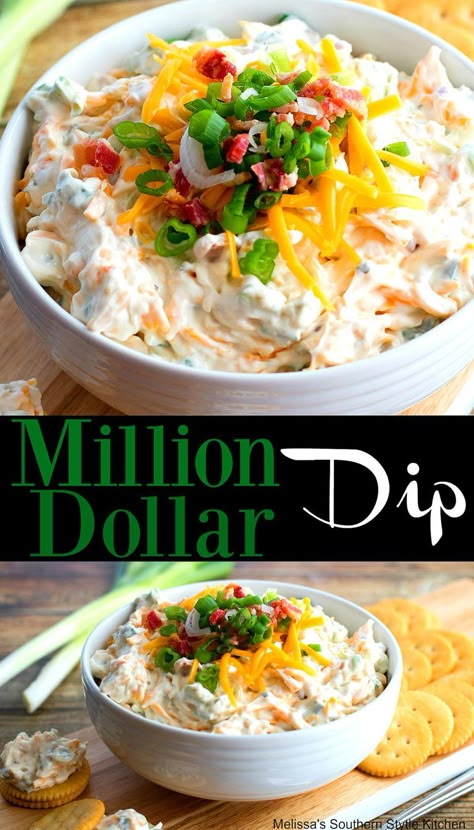 Million Dollar Dip  lose the mayo (or at least 3/4 of it) and use sour cream and Greek yogurt Appetizer Dips Cold, Million Dollar Dip Recipe, Million Dollar Dip, Ideas For Appetizers, Thanksgiving Appetizer Recipes, Thanksgiving Recipes Side Dishes, Recipes Appetizers, Thanksgiving Appetizers, Party Platters