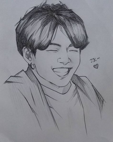 Drawing Inspo Sketch Human, Jungkook Sketch Pencil Easy, Jungkook Sketches, Shooky Dough, V Sketch, Jungkook Sketch, Jungkook Drawing, Line Art Lesson, Drawings Of Animals