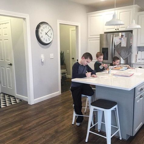 Homework while mom cooks din din.📚 #nashtoo Evening Shadow Sherwin Williams, Sherwin Williams Evening Shadow, Purple Paint Color, Purple Paint Colors, Neutral Paint Colors, Purple Paint, Neutral Paint, Exterior Paint Colors, Sherwin Williams