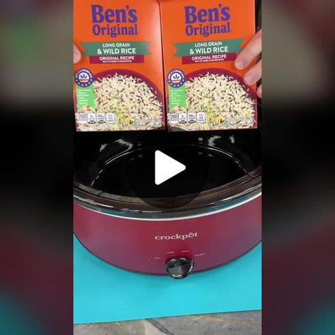 Tiktok Chicken And Rice, Food Tiktok Videos, Chicken And Rice Crockpot Recipes, Rice Crockpot Recipes, Crockpot Rice Recipes, Tiktok Chicken, Rice Crockpot, Heavenly Chicken, Chicken And Rice Crockpot