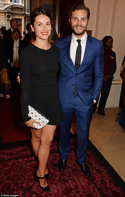 Amelia and Jamie attend the GQ Men Of The Year awards  at The Royal Opera House in September 2014 Amelia Warner Jamie Dornan, Jamie Dornan And Wife, Suit Couple, Gq Awards, Amelia Warner, Jaime Dornan, Influential Women, Gq Men, Famous Couples