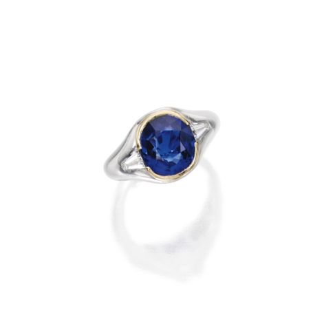 cartier ||| ring ||| sotheby's n09199lot7fwrlen Sea House, Sapphire And Diamond Ring, Cartier Ring, Exhibitions, Cartier, Sapphire Ring, Diamond Ring, Modern Art, Platinum