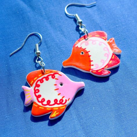 All Fish Polymer Clay, Printed Magnets, Stationery Printing, Croc Charms, Fish Painting, Woven Bracelets, Print Gifts, Embroidered Patches, Handmade Earrings