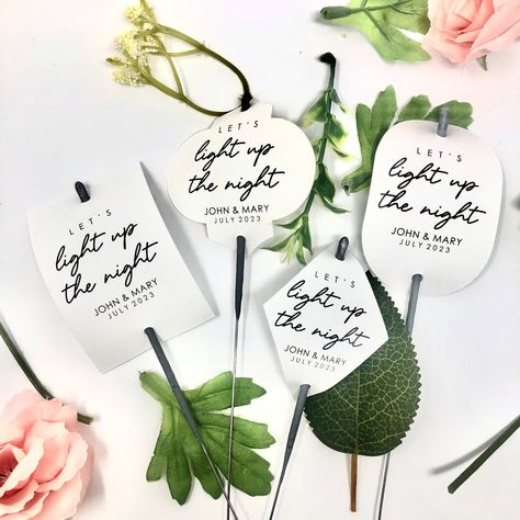 Sparks Fly Wedding, Sparkler Sendoff, Wedding Sparkler Tags, Sparkler Tags, Wedding Send Off, Minimalist Bride, Sparkler Send Off, Custom Gift Bags, Sparks Fly