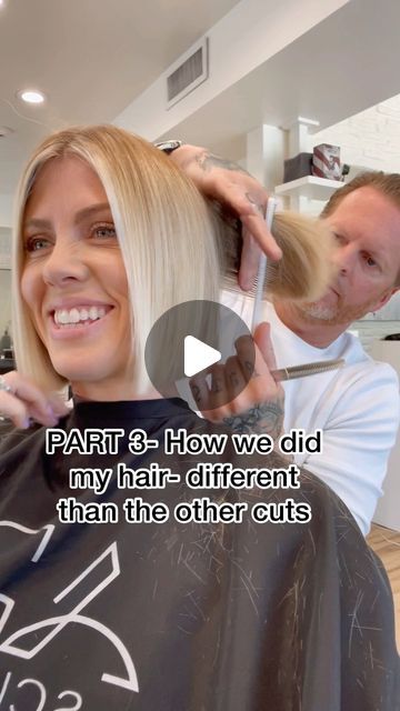 Jocelyn Mcclellan Hair Short, How To Cut A Long Bob, Chris Jones Hair, Hair Cuts Videos, Jocelyn Mcclellan Hair, How To Cut Your Own Hair Short, Jenny Mccarthy Hair, Long To Short Haircut, Jocelyn Mcclellan