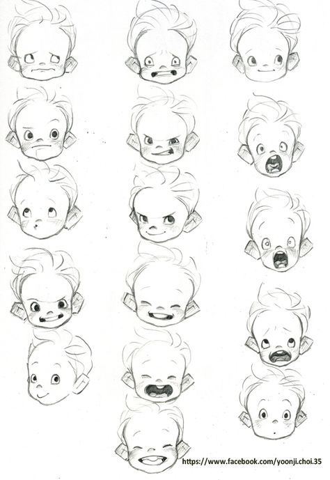 Drawing Faces, Baby Drawing, Drawing Expressions, 캐릭터 드로잉, Cartoon Faces, Art Et Illustration, Character Design Animation, Art And Illustration, Cartoon Character Design