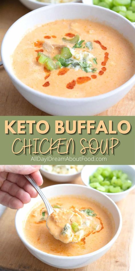 Low Carb Buffalo Chicken, Keto Buffalo Chicken, Buffalo Chicken Soup, Dinner Soup, Low Carb Soup Recipes, Chicken Soup Recipe, Keto Soup, Low Carb Soup, Instant Pot Dinner Recipes