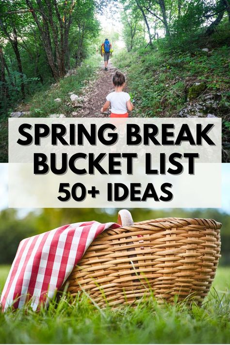 The BEST Spring Break Bucket List for Kids - simples ideas to keep busy during spring break. Spring Break Bucket List, Spring Break Kids, Outdoor Activities For Kids, Spring Activities, Kids Home, Spring Break, Kids House, Have Fun, Outdoor Activities