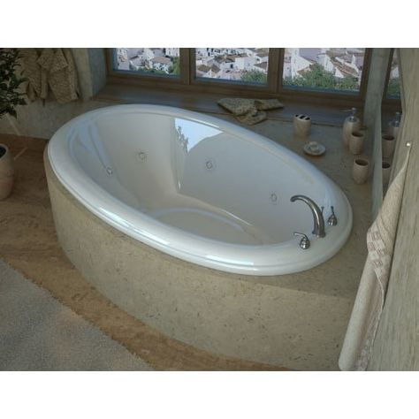 Avano AV3660PWL Anguilla 60 Acrylic Whirlpool Bathtub for Drop-In Installations with Left Drain Air Bathtub, Refinish Bathtub, Jetted Bath Tubs, Drop In Bathtub, Malibu Home, White Tub, Bathtub Remodel, Bathtub Design, Bathtub Drain