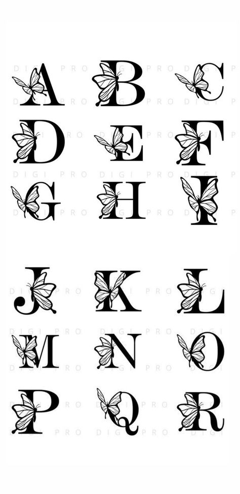 Butterfly And Initial Tattoo, Letter A With Butterfly Tattoo, R Butterfly Tattoo, Butterfly Tattoo With Letter Inside, Butterflies With Names Tattoo, K Butterfly Tattoo, Butterfly Tattoo With Letters, Butterfly And Name Tattoo, Butterfly With Initials Tattoo