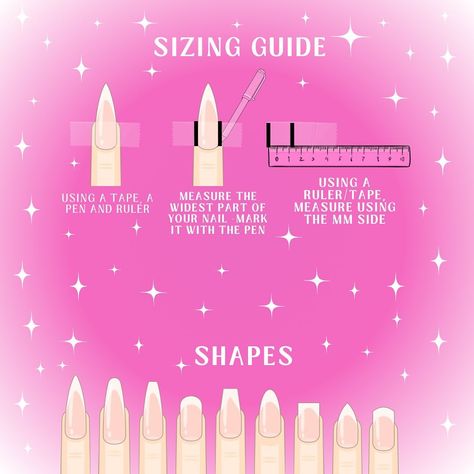 How to measure your nails for press ons and shapes that will be offered in my shop - lengths that will be offered are Short through X-Long (for most shapes) #pressonnails #pressonnailsforsale #nailsofinstagram #gelnails #gelnails💅 How To Measure Yourself, Press Ons, How To Measure, Press On Nails, You Nailed It, Gel Nails, I Shop, Siding, Nails