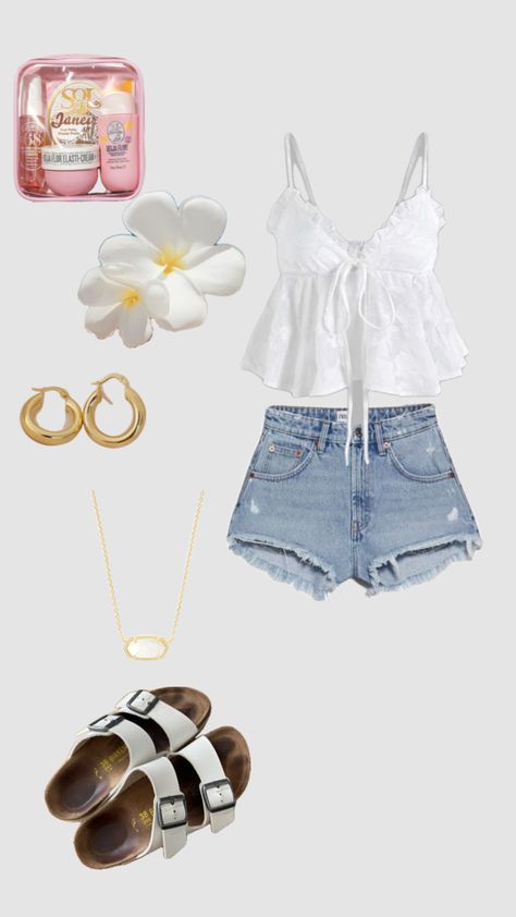 Cute Summer Outfits For Teens Aesthetic, Cute Outfit Boards, Teen Girl Summer Outfits, Clean Girl Summer Outfits, Summer Outfits Teen, Clean Girl Outfits Summer, Hawaii Outfit Ideas, The Olsen Twins